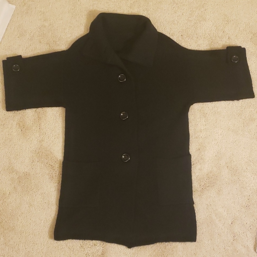Long black sweater jacket